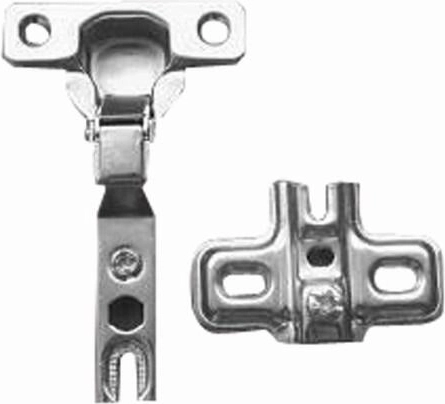 Bisagra MINI C para puerta encastrada con base de clip