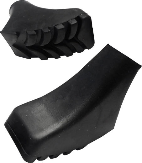 Punteras de goma de repuesto para bastones de trekking – botines cuadrados (1 par)