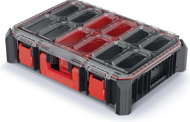 organizador modular de plástico para herramientas MSX 54,3 × 36,8 × 12,6 cm, negro
