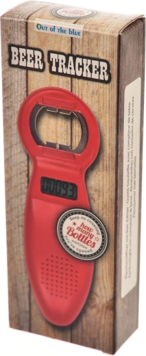 Abridor de botellas con contador, rojo