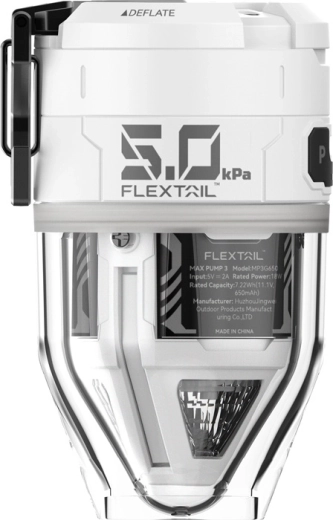 Flextail Max pump 3 bomba eléctrica portátil con linterna blanca