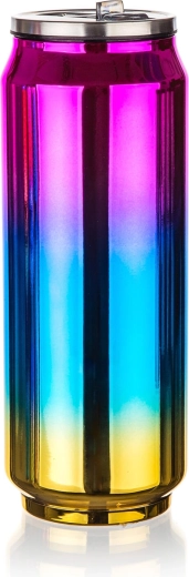 Lata termo BE COOL 0,43 l arcoíris rosa de acero inoxidable