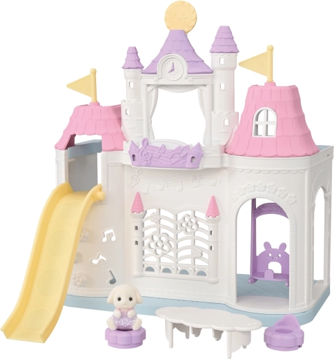 Guardería castillo SYLVANIAN FAMILIES – castillo de juego con columpio y tobogán