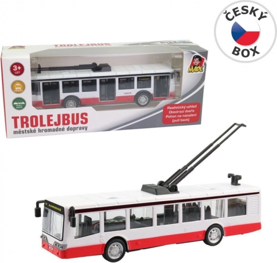Trolebús metálico de retroceso 16 cm