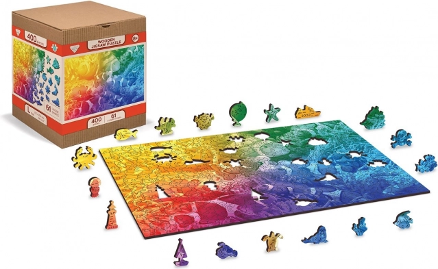 Puzzle de madera WOODEN CITY peces tropicales 2 en 1 – 400 piezas