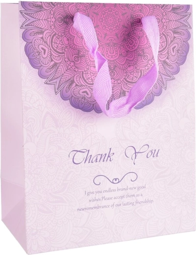 Bolsa de papel de regalo Thank You 16 × 10 × 32 cm