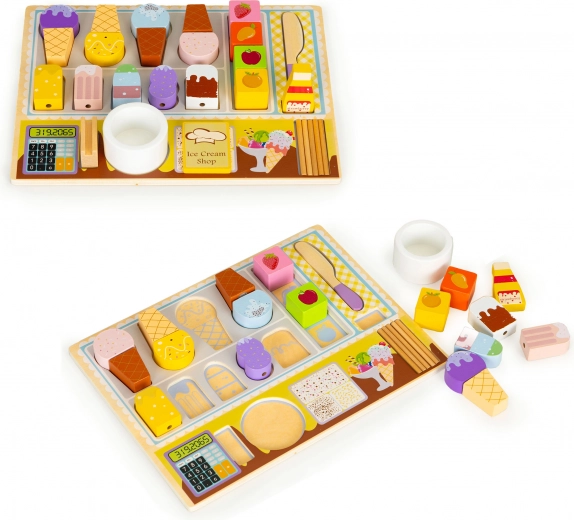 Heladería de madera – set de helados para niños ECOTOYS