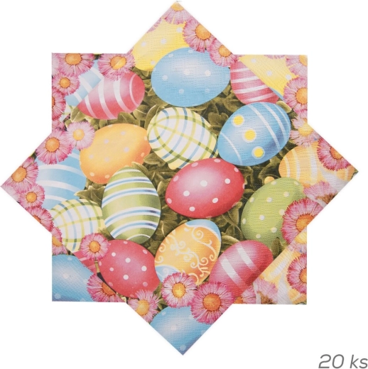 Servilletas de papel de Pascua con motivo de huevos 33 × 33 cm 20 uds