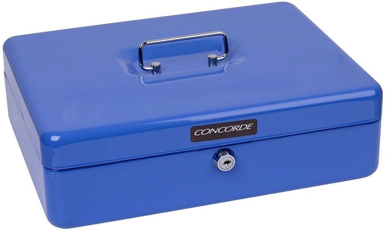 Caja de caudales metálica CONCORDE 30 cm, azul