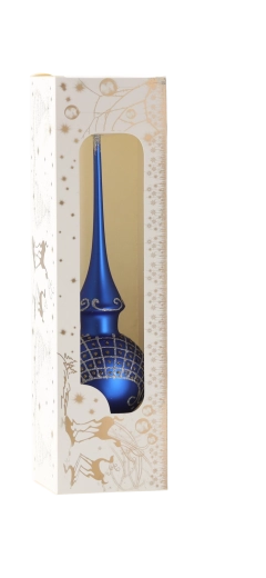 Punta para árbol de Navidad granate (azul oscuro)