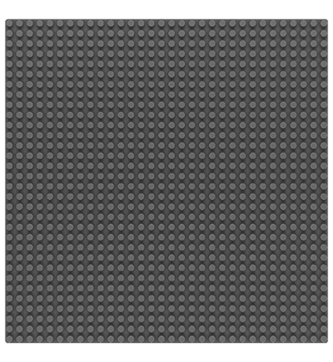 SLUBAN placa base 32×32, gris (compatible con LEGO)