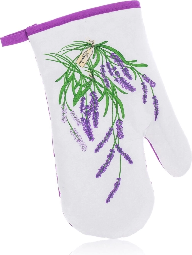 Manopla de cocina Lavender con imán 27 × 17 cm, algodón