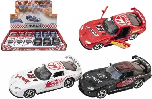 Kinsmart DODGE VIPER GTS‑R 1:36 modelo metálico con retrofricción