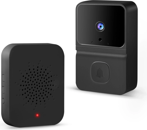Videoportero inalámbrico Wi-Fi con batería HD negro