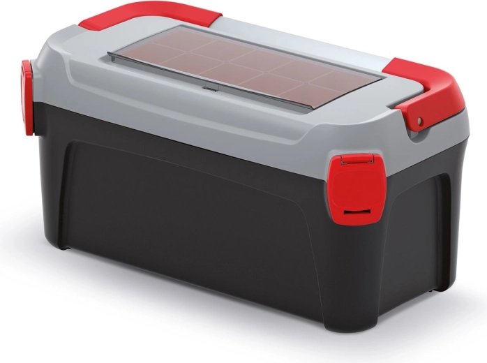 Maletín para herramientas con asa metálica SMART 50 cm, organizador en la tapa