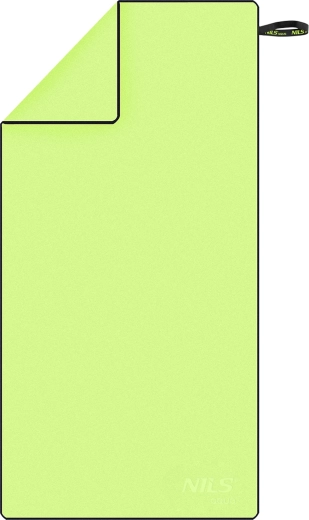 Toalla de microfibra de secado rápido NILS aqua verde/negro 140 × 70 cm