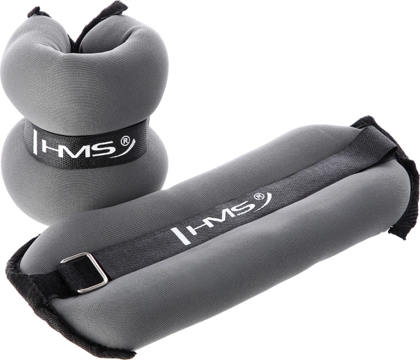 Pesas para tobillos y muñecas HMS 2×2 kg, grises
