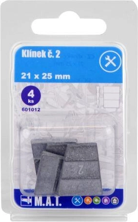 Cuñas de madera n.º 2, 21 × 25 mm (4 uds)