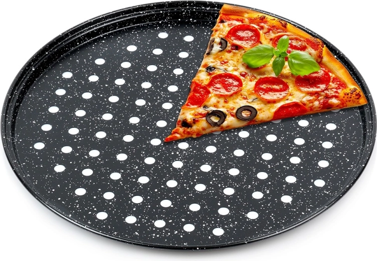 Molde para pizza perforado de granito 28 cm