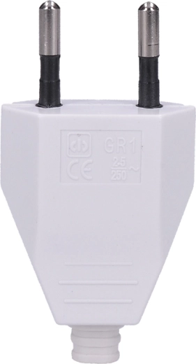 Solight enchufe plano tipo C Euro 2,5 A blanco - 1 pieza