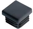 Tapón cuadrado de 30 mm de LDPE, negro (10 uds)