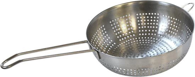 Colador de acero inoxidable de 20 cm con asa