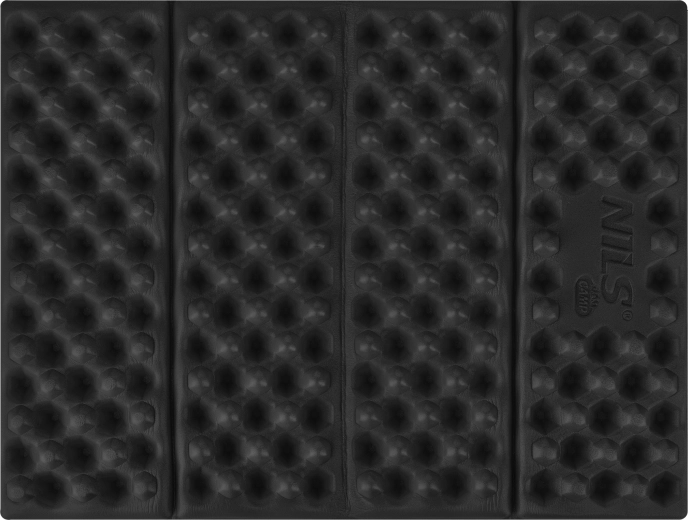 Asiento plegable de espuma con capa reflectante NILS Camp, negro