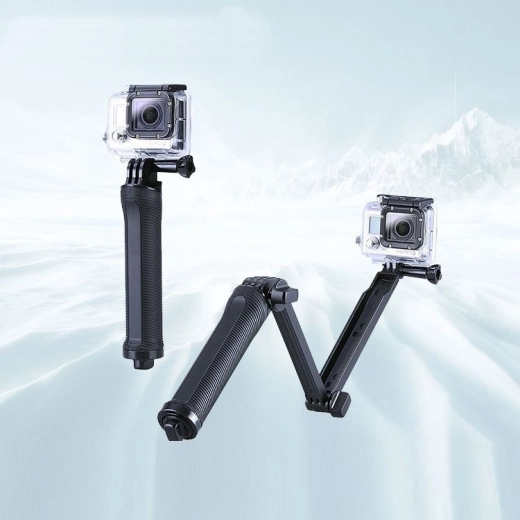 Monopie telescópico y mini trípode para cámaras de acción GOPRO – negro
