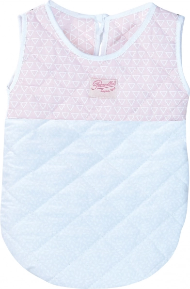 Saco de dormir Petitcollin rosa-blanco para muñeca