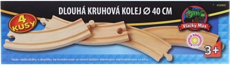 Vláčky Max curva larga de vía - 4 piezas