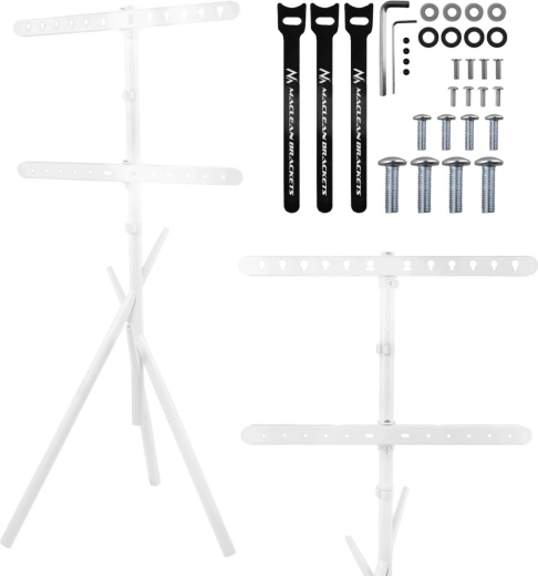 Soporte de TV de suelo Maclean mc-182 blanco para 37–80"