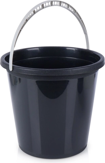 Cubo de plástico negro de 10 l