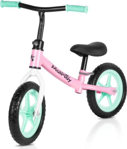 Bicicleta de equilibrio FLIKO rosa-turquesa-blanca