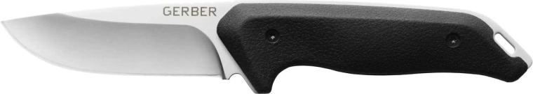 Cuchillo de caza Gerber Moment 8,8 cm con hoja stonewash y funda de nailon