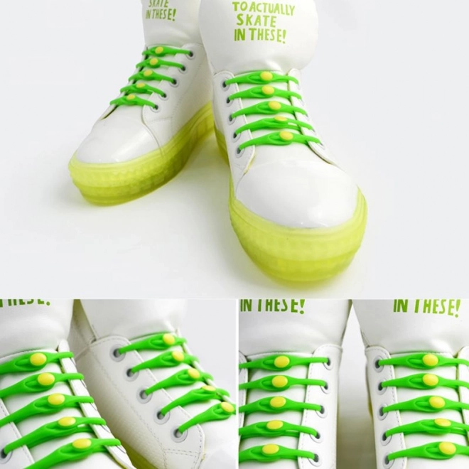 Cordones de silicona 14 uds - verdes