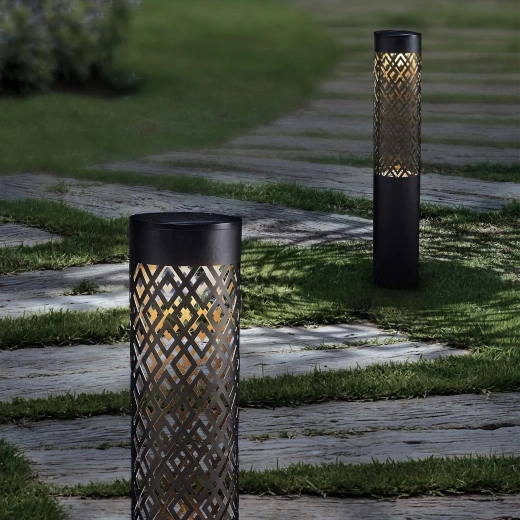 Lámparas solares de jardín para clavar 71 cm – antorcha decorativa, 2 uds.