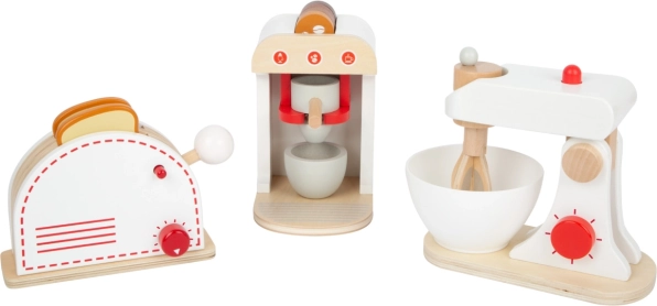 Small Foot set de electrodomésticos de cocina de madera (3 uds.)