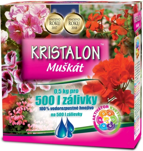 Kristalon para geranios – fertilizante soluble en agua para pelargonios 0,5 kg