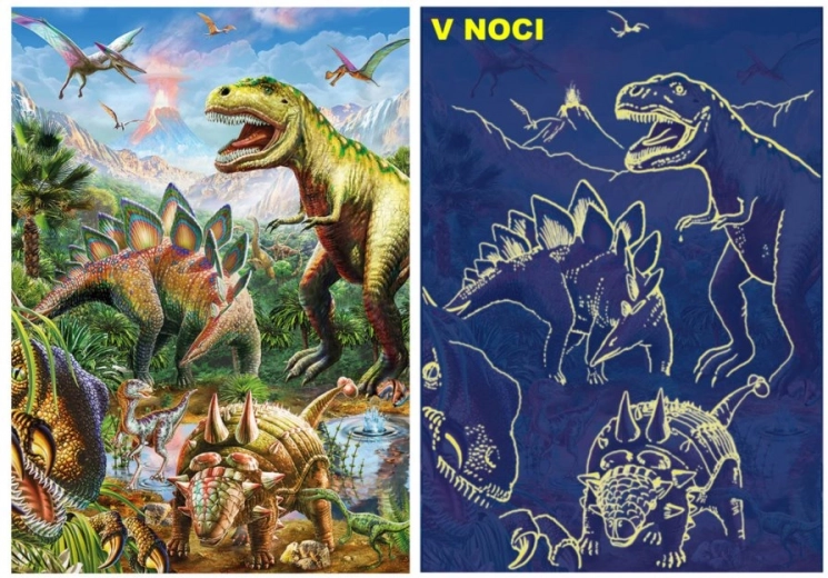 Puzzle luminoso mundo de dinosaurios 100 piezas XL