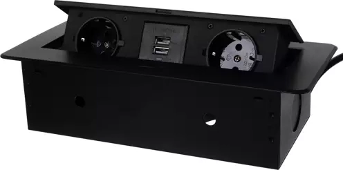 2× toma + 2× USB en un solo módulo