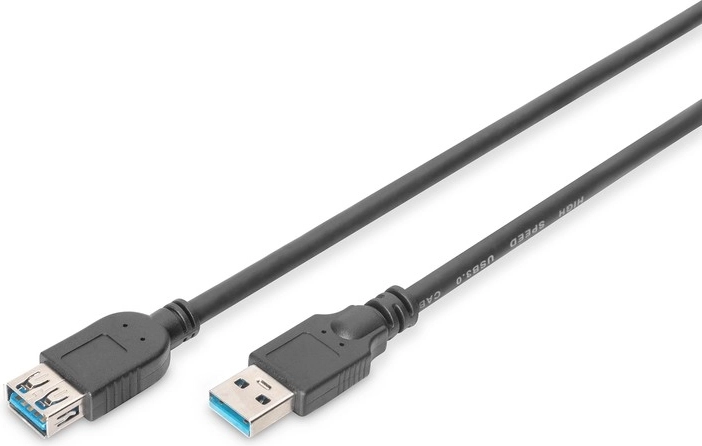 Cable alargador USB 3.1 Gen 1 SuperSpeed 5 Gbps USB-A macho a USB-A hembra, negro, 1,8 m