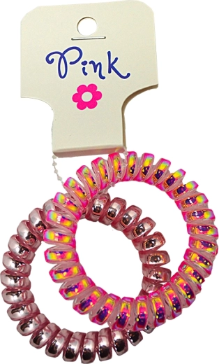 PINK gomas para el pelo rosas y nacaradas (2 uds.)