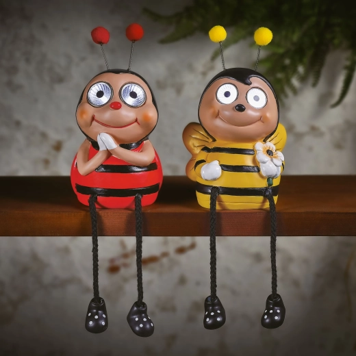 Figura solar de abeja con iluminación LED - 1 unidad