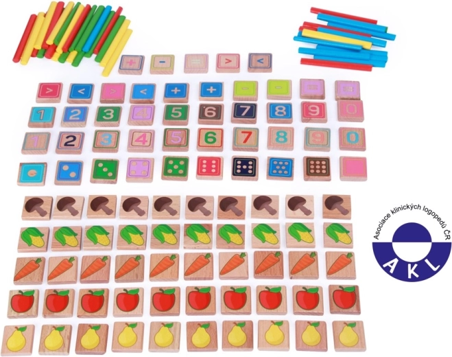 Lucy & Leo aprendemos a contar – conjunto educativo de madera de 135 piezas