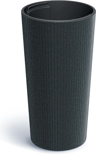 Maceta Lamia Slim Eco Wood antracita