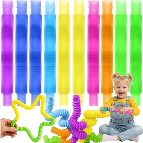 Kruzzel tubos sensoriales POP Montessori antiestrés - set de 10 piezas