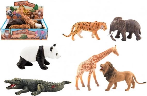 Set de animales de safari de plástico (11–17 cm)