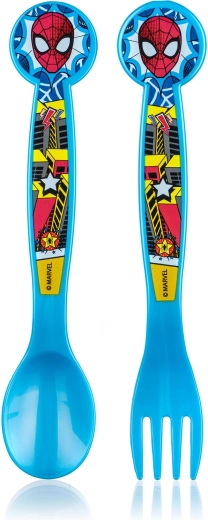 Cubiertos infantiles de plástico SPIDERMAN, set de 2 piezas