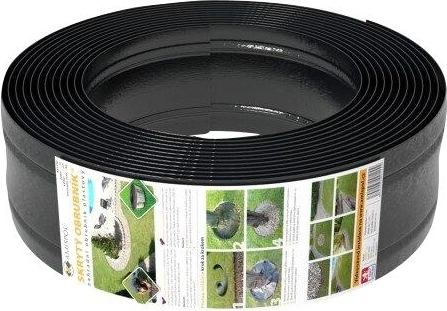 Borde de césped de plástico 12,5 cm × 18 m para parterres y caminos