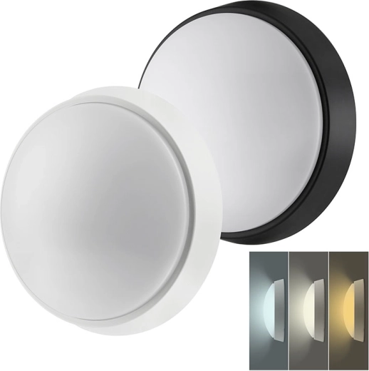 Luminaria LED redonda Solight para pared y techo con temperatura de luz seleccionable 3CCT y cubierta intercambiable